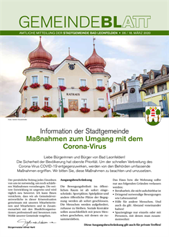 Gemeindeblatt 2020, Ausgabe 06