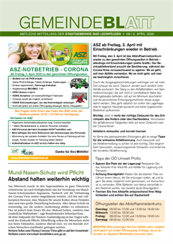 Gemeindeblatt 2020, Ausgabe 08