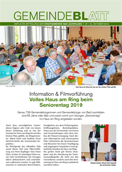 Gemeindeblatt 2019, Ausgabe 07
