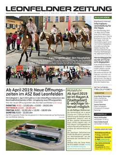 Leonfeldner Zeitung 2019, Ausgabe 09
