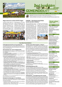 Gemeindeblatt 2018, Ausgabe 11