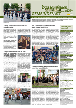 Gemeindeblatt 2015, Ausgabe 12