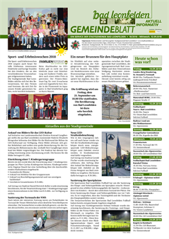 Gemeindeblatt 2018, Ausgabe 18