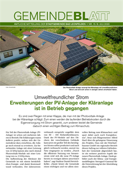 Gemeindeblatt 2020, Ausgabe 15