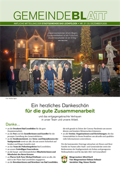 Gemeindeblatt 2020, Ausgabe 27