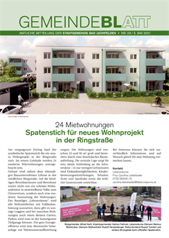 Gemeindeblatt 2021, Ausgabe 09